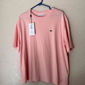 Lacoste Women’s Light Pink Crew Neck Short Sleeve Tee